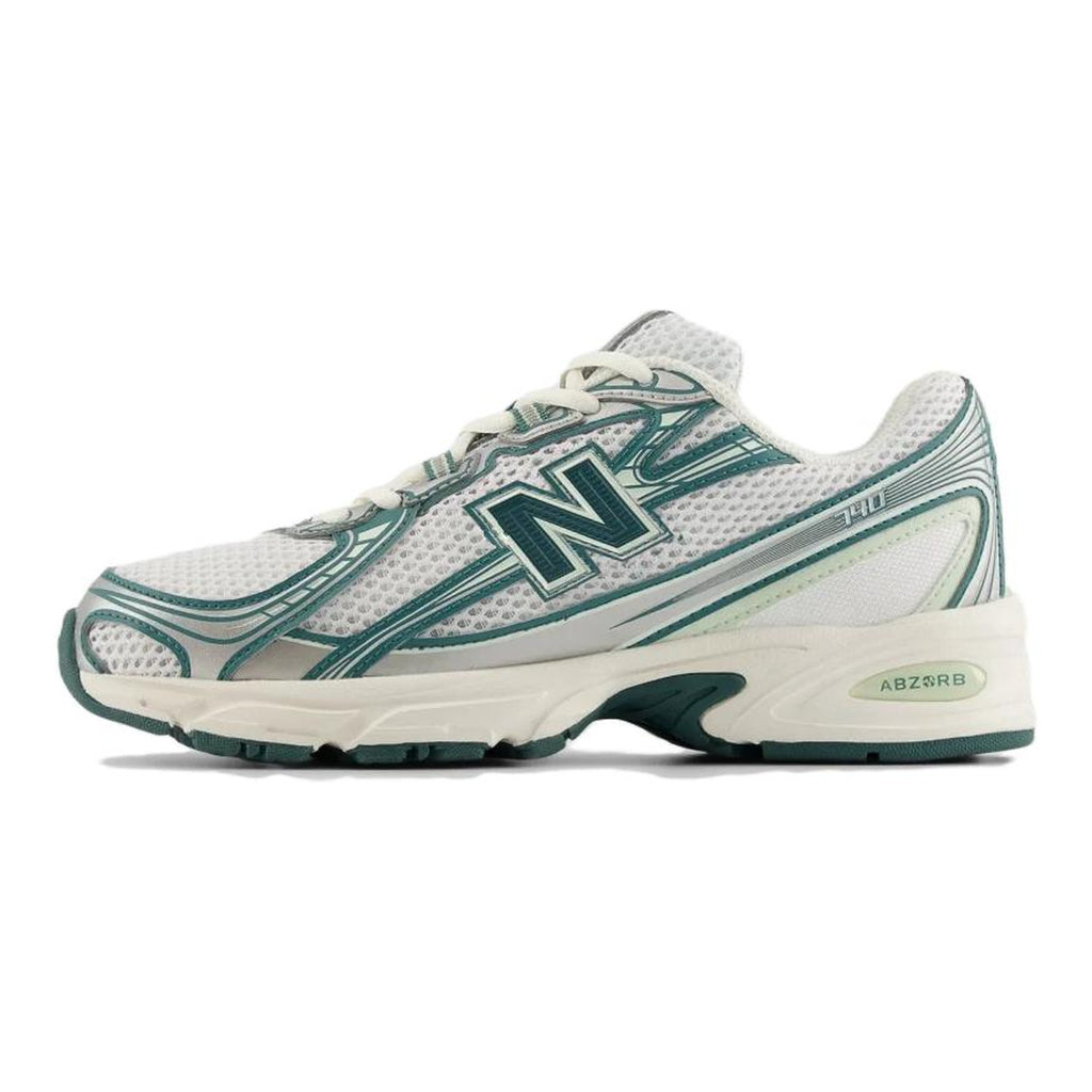 New Balance 740 GR2 Unisex Mesh Running Shoes – White/Pine Green