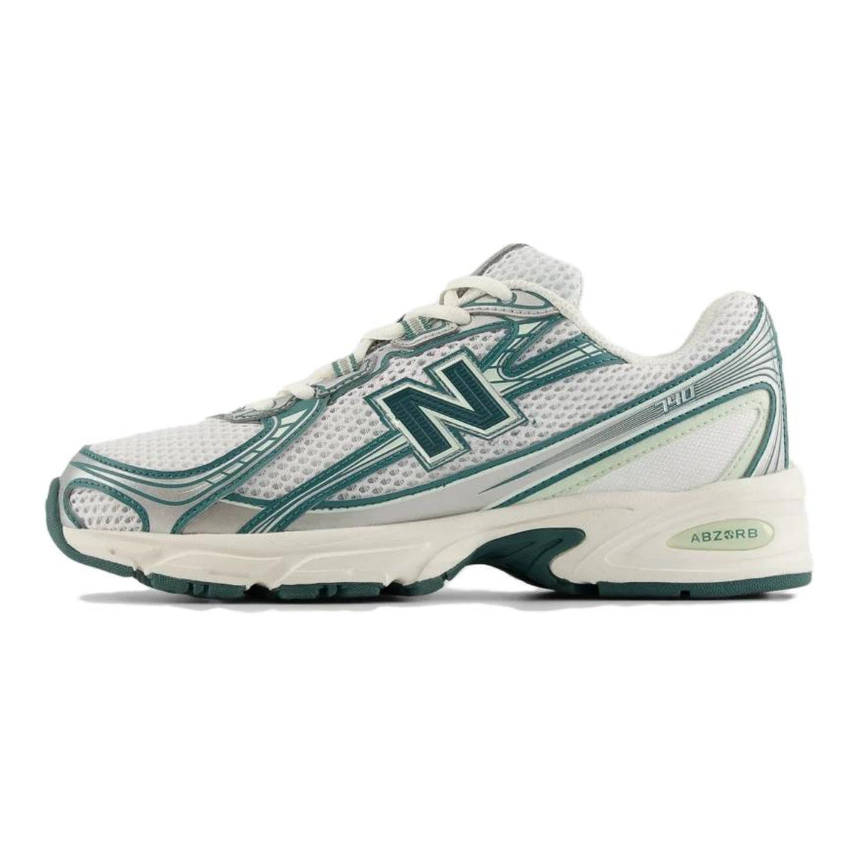 New Balance 740 GR2 Unisex Mesh Running Shoes – White/Pine Green