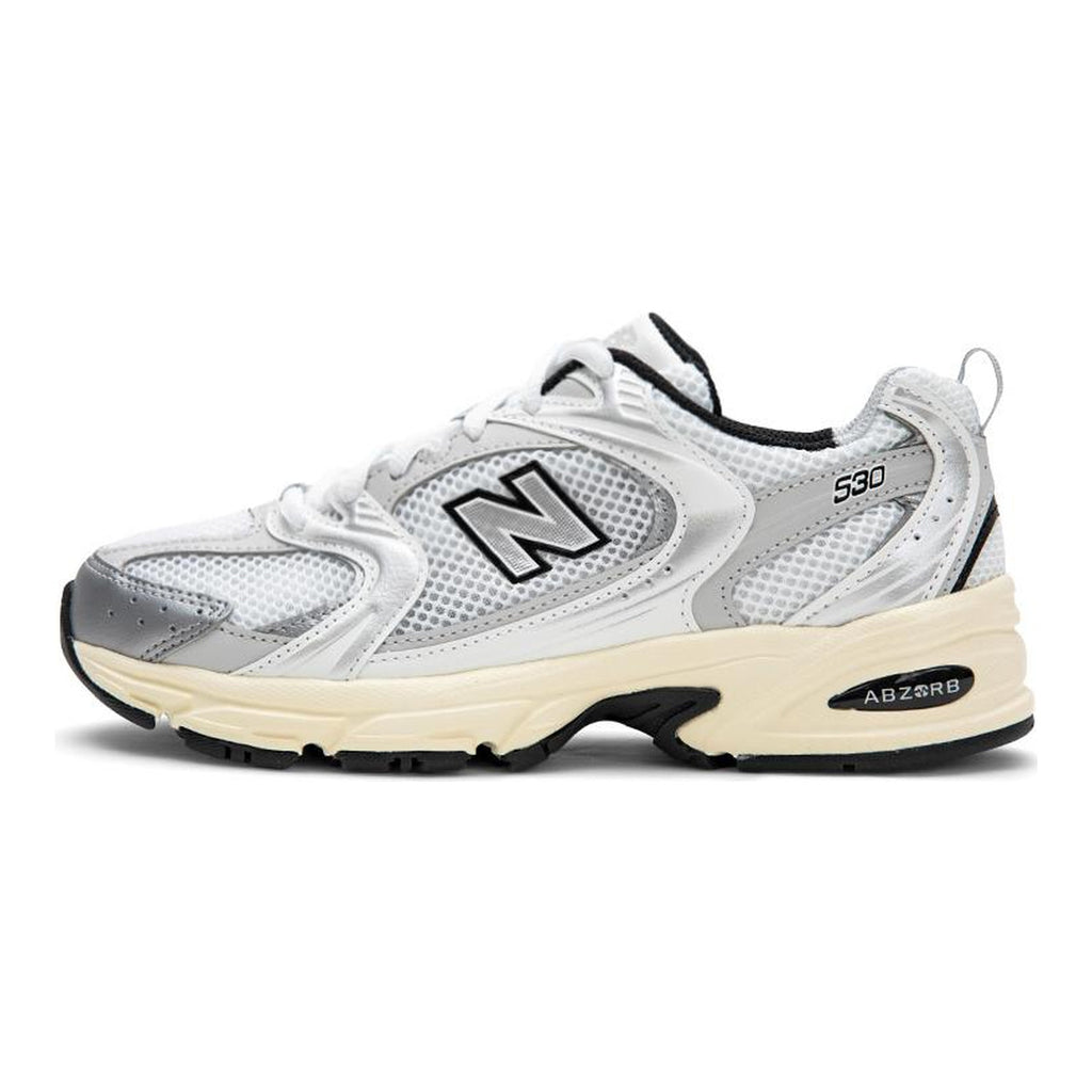 New Balance 530 Unisex Breathable Mesh Lifestyle Sneakers – Silver/Black