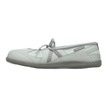 New Balance Flat Breeze Unisex Leather Slip-On Flats – Mint White/Silver