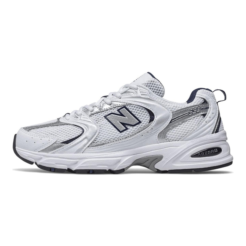 New Balance 530 Unisex Classic Retro Lifestyle Sneakers – White/Silver