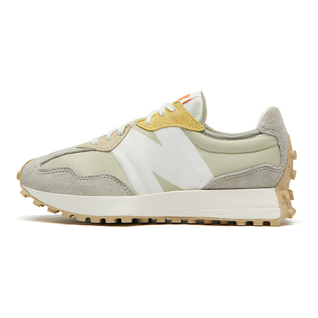New Balance 327 Unisex Suede Lifestyle Sneakers – Limestone/Mustard