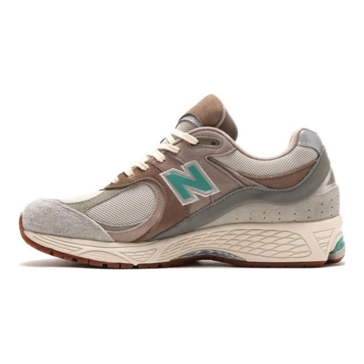 Atmos x New Balance 2002R Unisex Retro Running Shoes – Beige/Brown/Green