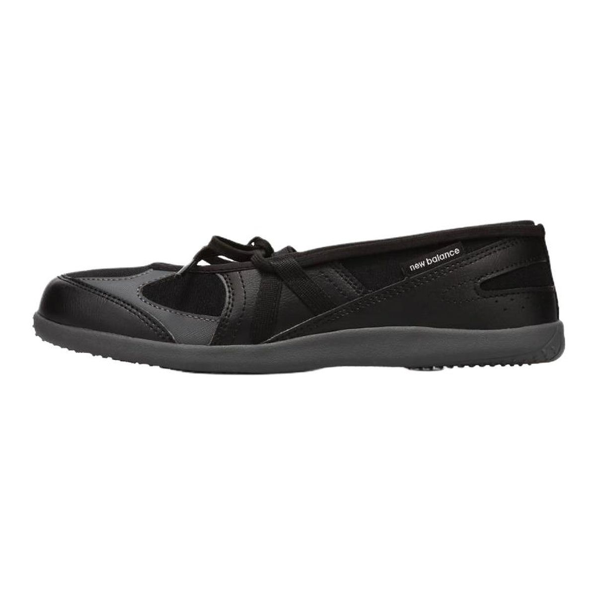 New Balance Flat Breeze Unisex Leather Slip-On Flats – Triple Black