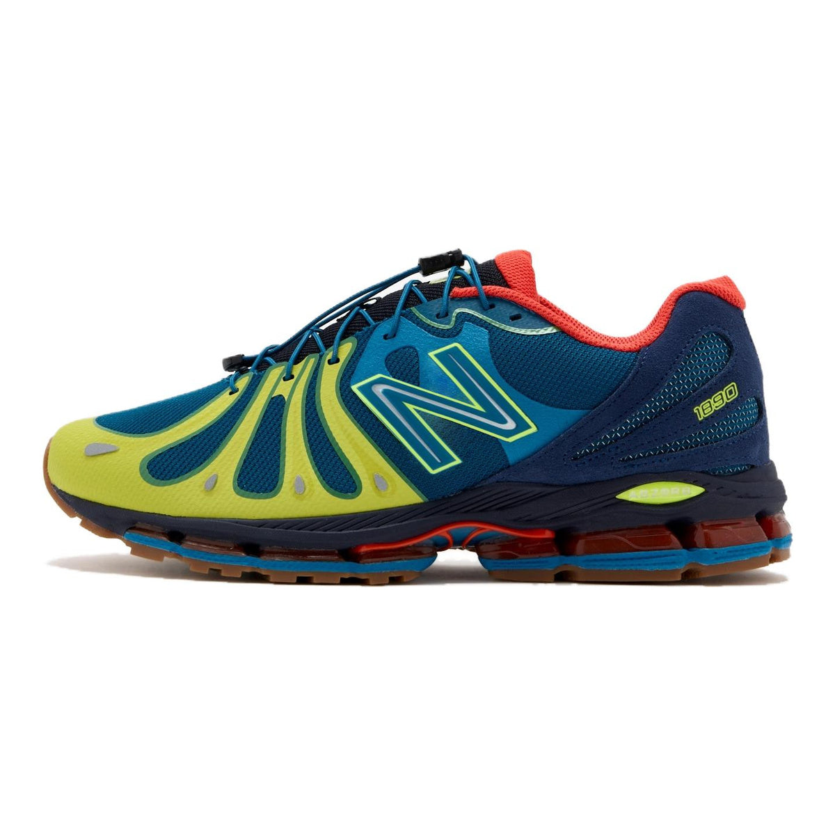New Balance 1890 Unisex Mesh Lifestyle Running Sneakers – Teal/Sulphur Yellow