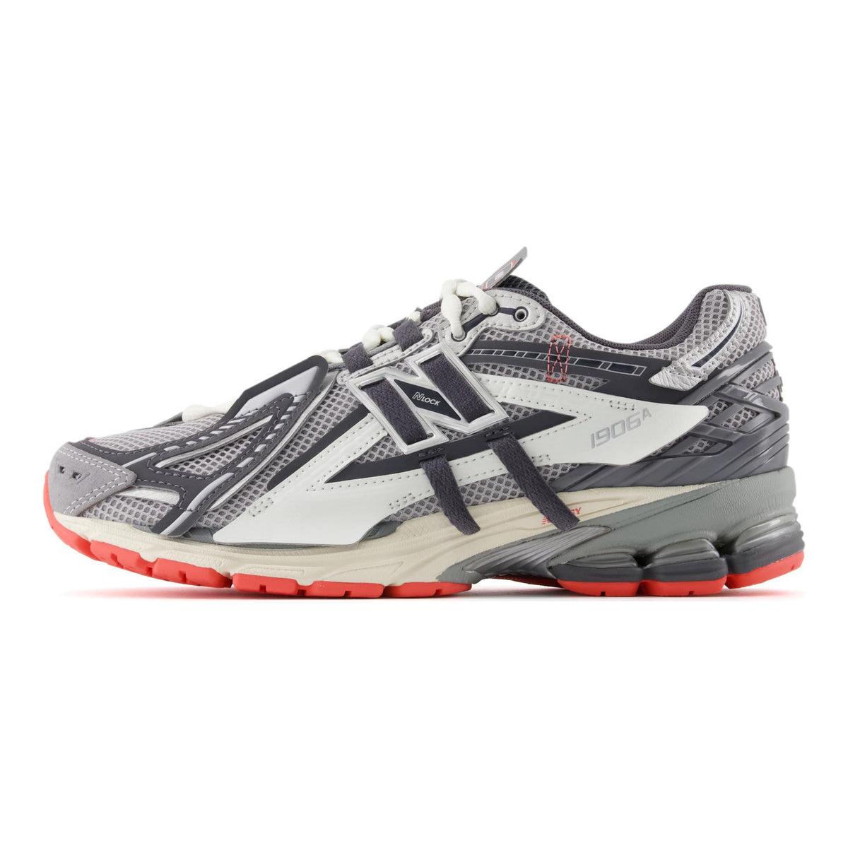 New Balance 1906A Unisex Mesh Lifestyle Running Sneakers – Grey/White/Red