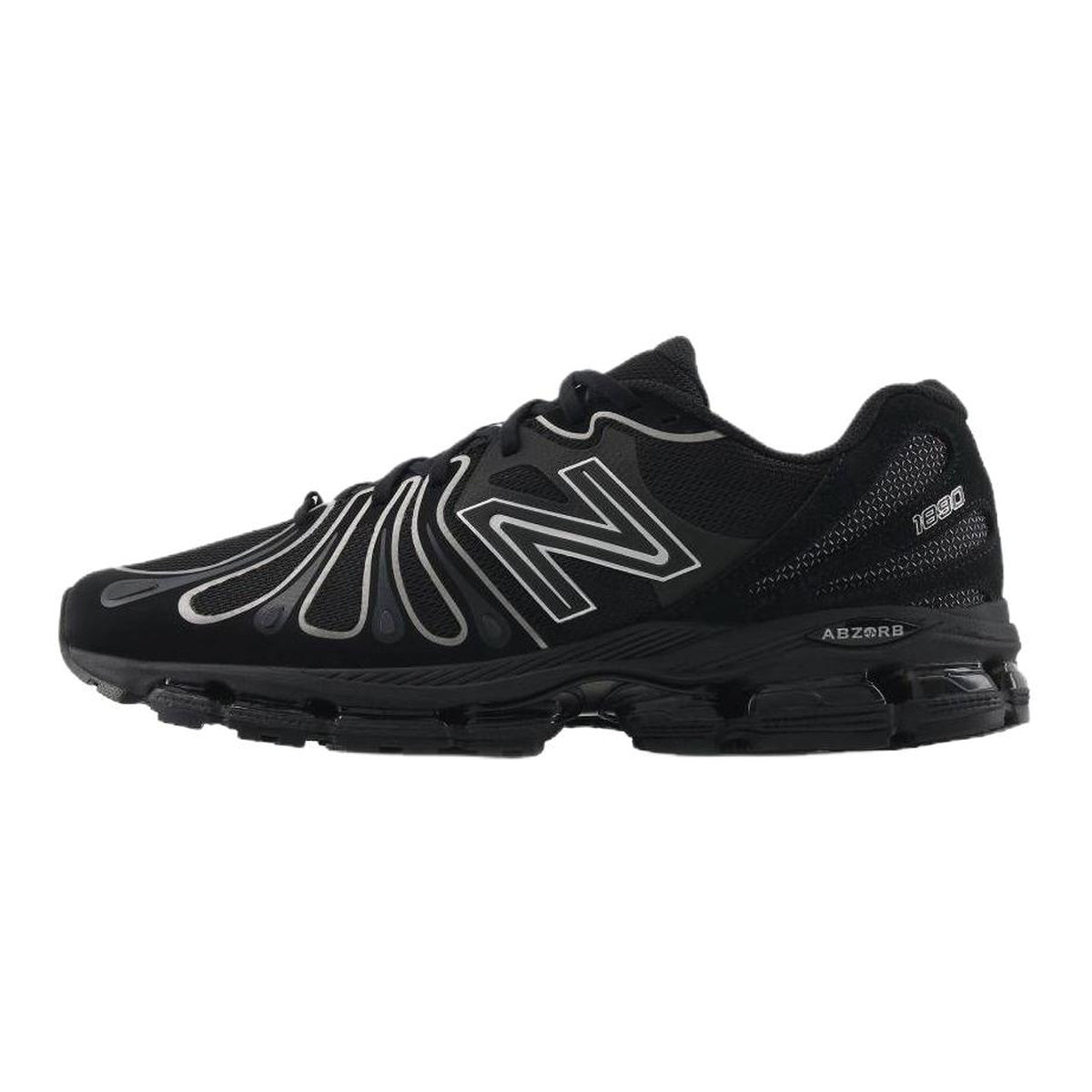 New Balance 1890 Unisex Mesh Lifestyle Running Sneakers – Black/Silver