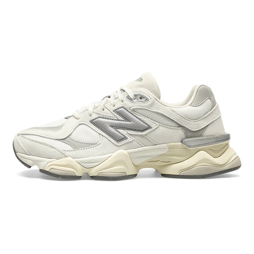 New Balance 9060 Unisex Chunky Suede Lifestyle Sneakers – White/Silver