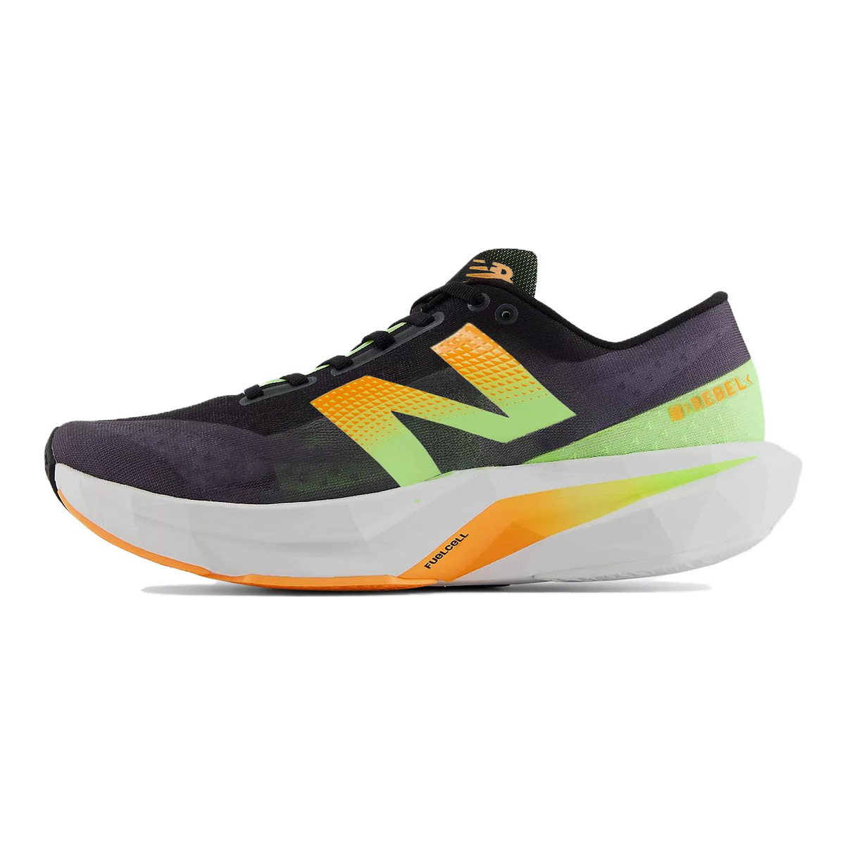 New Balance FuelCell Rebel v4 Unisex Lightweight Running Shoes – Black/Neon Citrus