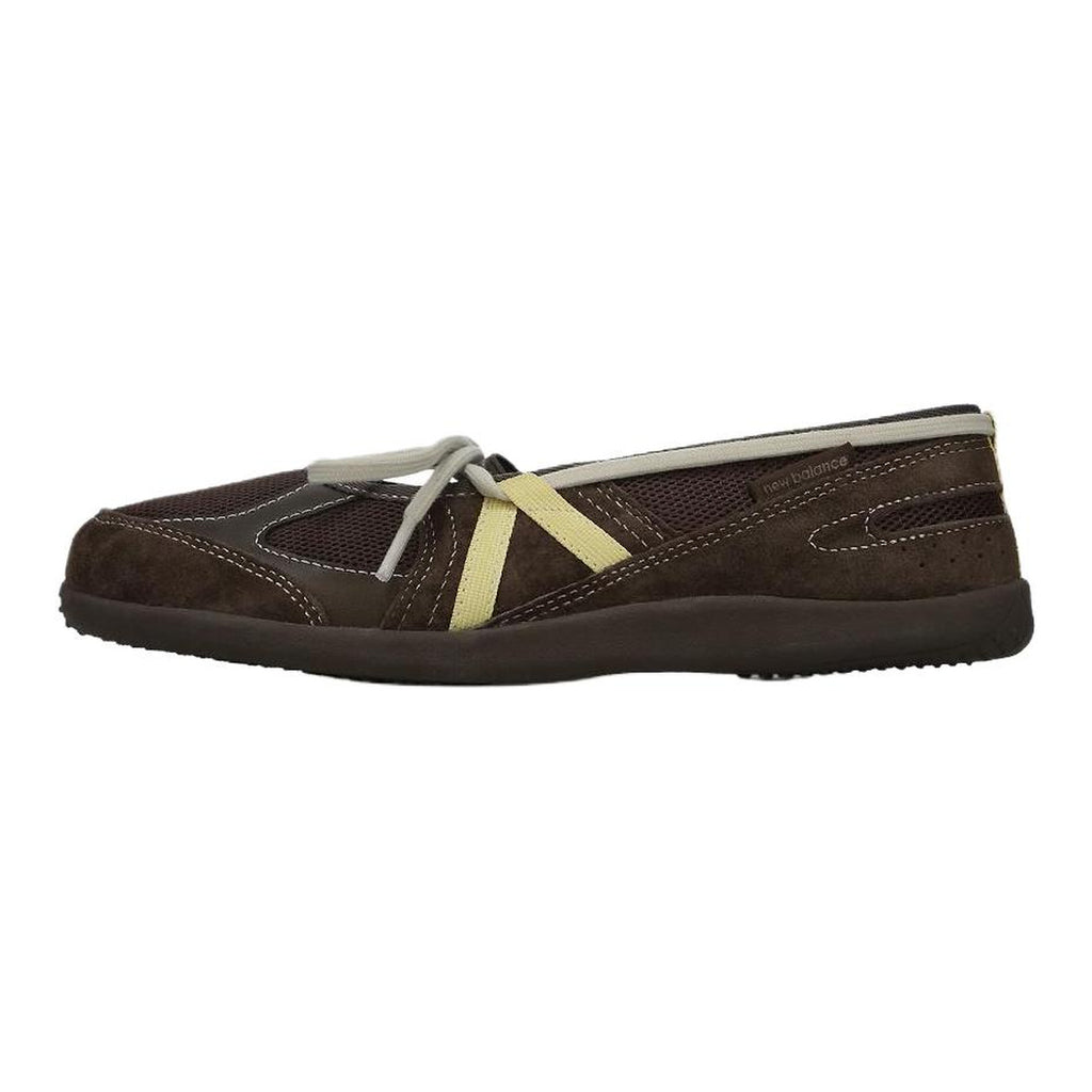 New Balance x SUNLOVE Flat Breeze Unisex Suede Slip-On Flats – Dark Brown/Butter