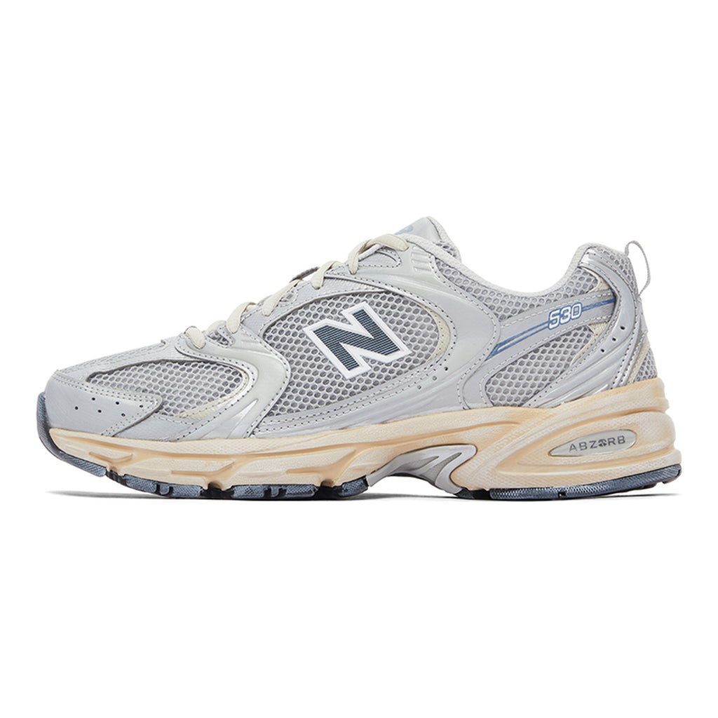 New Balance 530 Unisex Distressed Retro Running Shoes – Silver