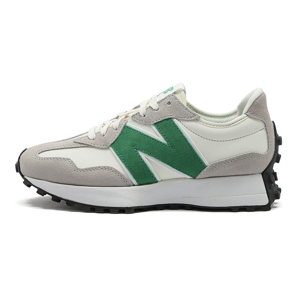 New Balance 327 Unisex Suede Lifestyle Sneakers – White/Green