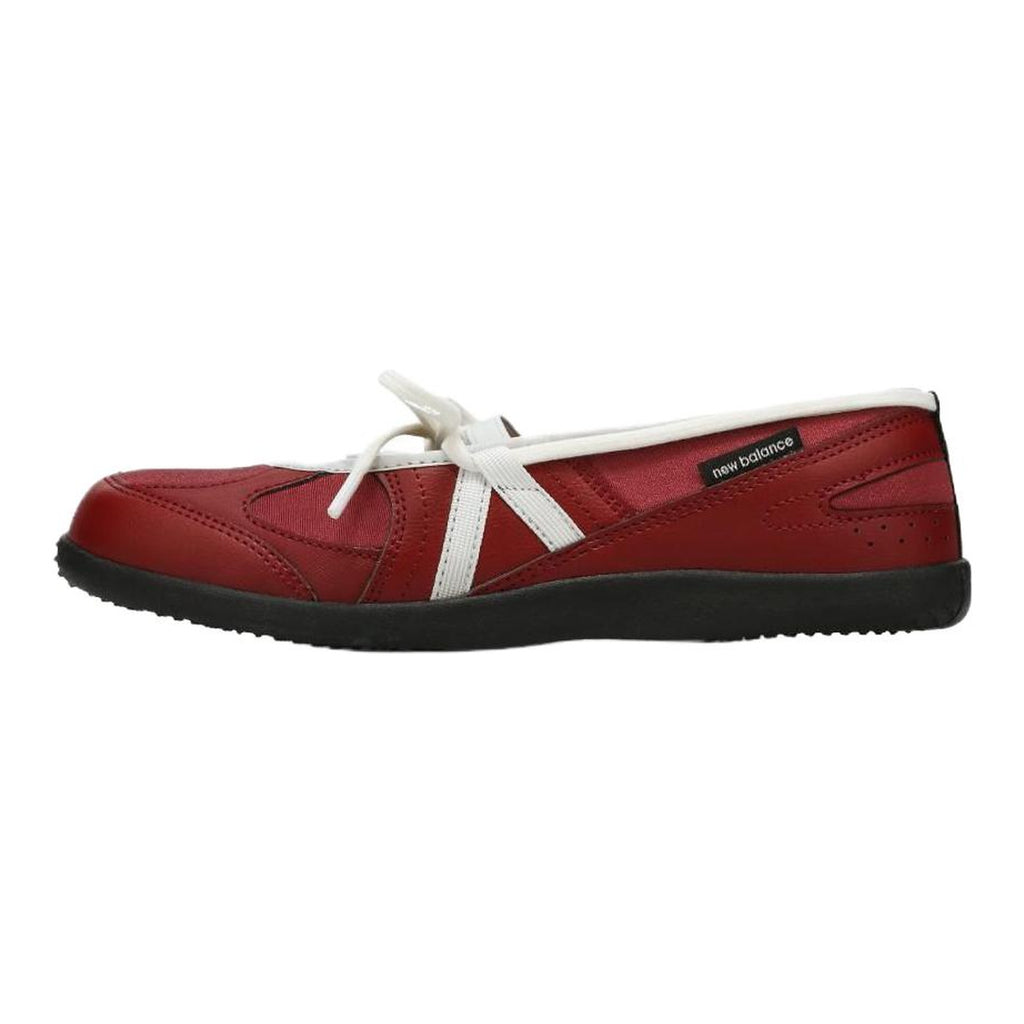 New Balance Flat Breeze Unisex Leather Slip-On Flats – Burgundy/White