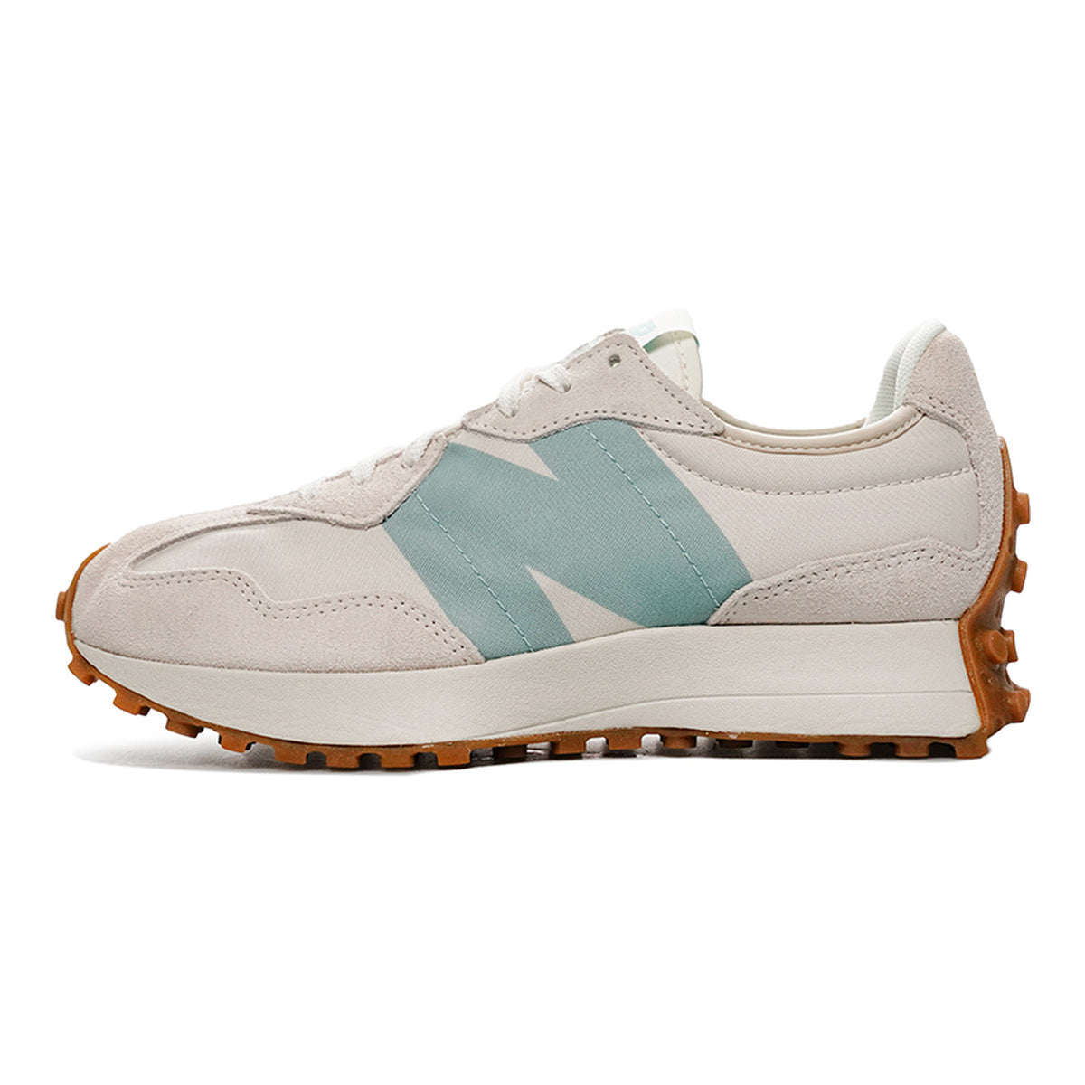 New Balance 327 Unisex Suede Lifestyle Sneakers – Cream/Light Blue