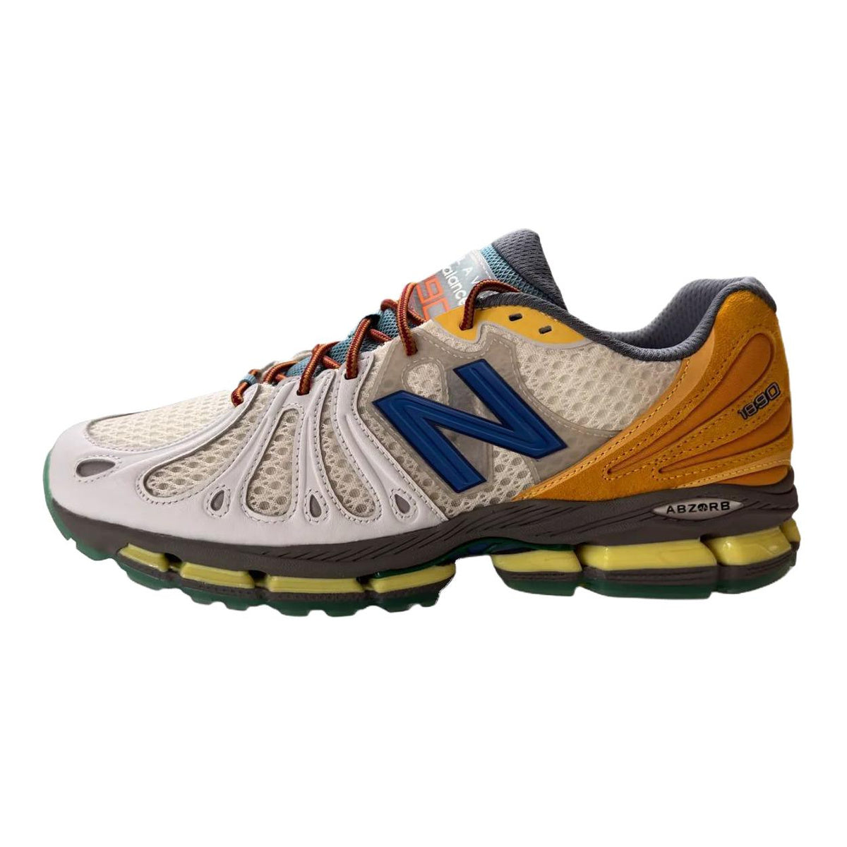 Action Bronson x New Balance 1890 Unisex Mesh Lifestyle Running Sneakers – Sea Salt/Mango