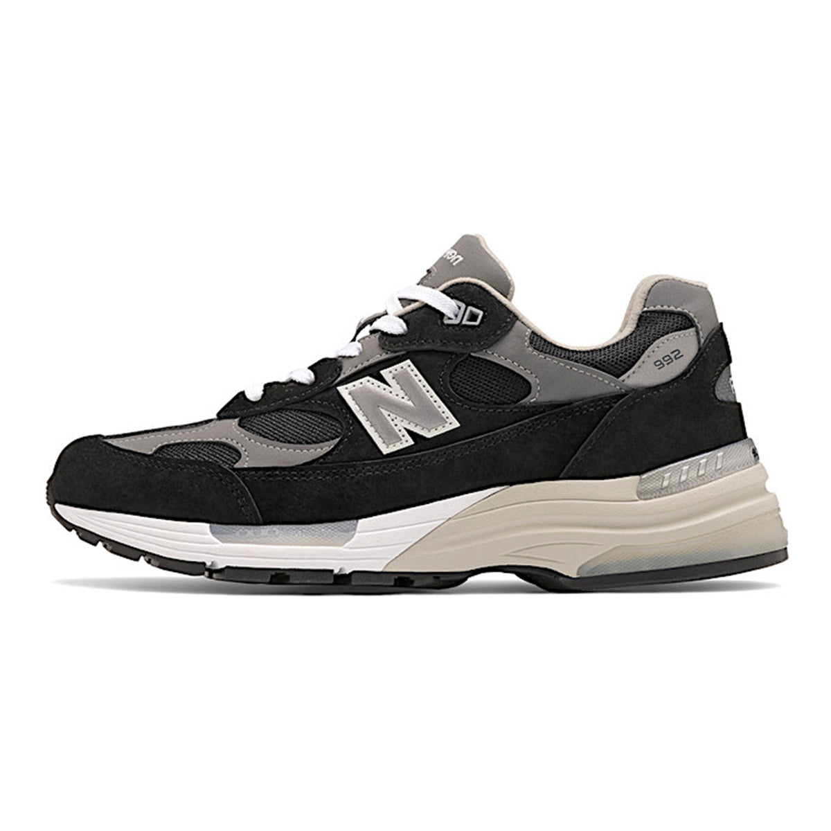 New Balance 992 Unisex Suede Lifestyle Sneakers – Black/Grey