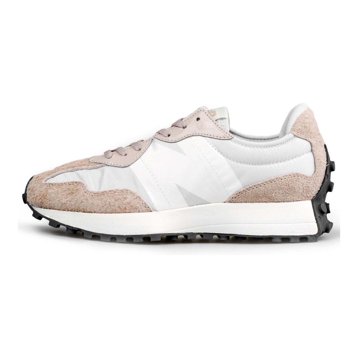 New Balance 327 Unisex Suede Lifestyle Sneakers – White/Taupe