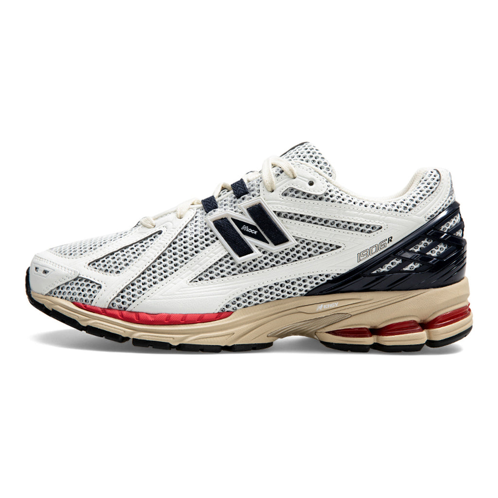 New Balance 1906R Unisex Mesh Lifestyle Running Sneakers – White/Navy/Red