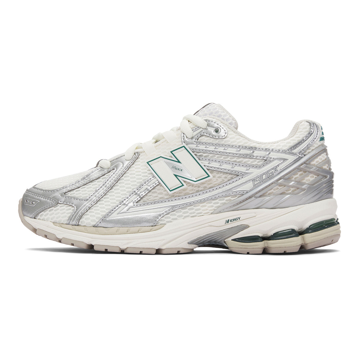 New Balance 1906R Unisex Mesh Lifestyle Running Sneakers – White/Silver/Green