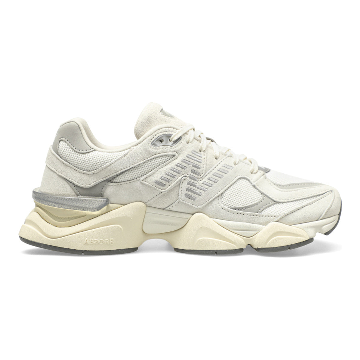 New Balance 9060 Unisex Chunky Suede Lifestyle Sneakers – White/Silver