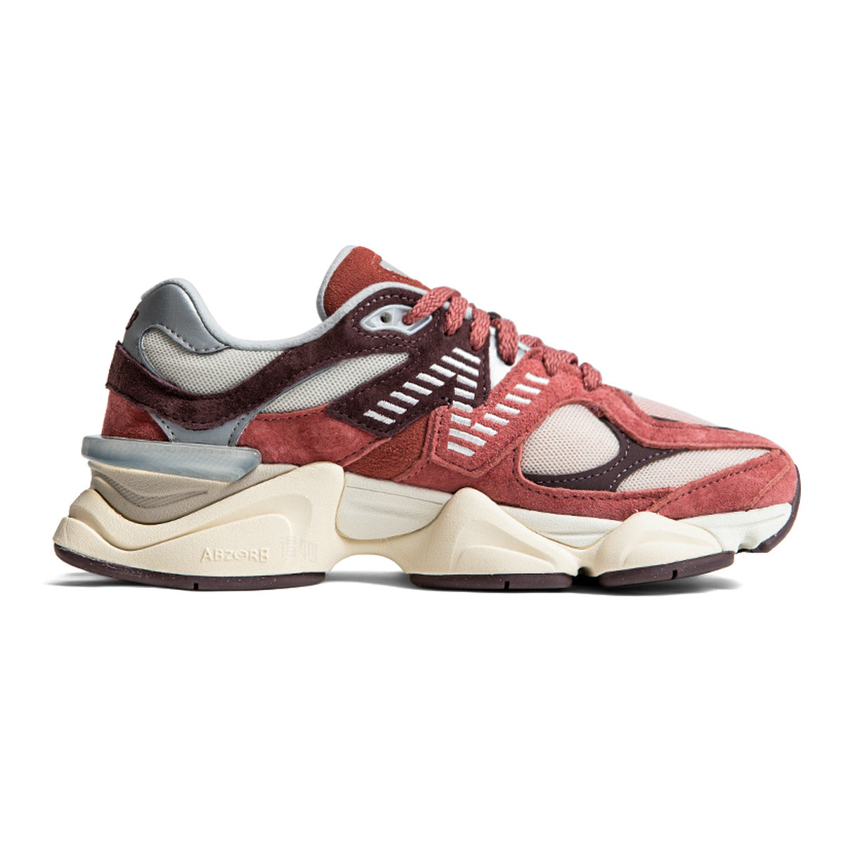 New Balance 9060 Unisex Chunky Suede Lifestyle Sneakers – Brick Red