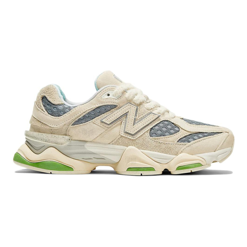 Bricks & Wood x New Balance 9060 Unisex Chunky Lifestyle Sneakers – Beige/Green