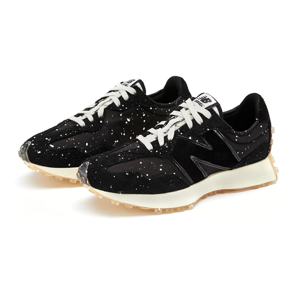 Joshua Vides x New Balance 327 Unisex Suede Lifestyle Sneakers – Black/White