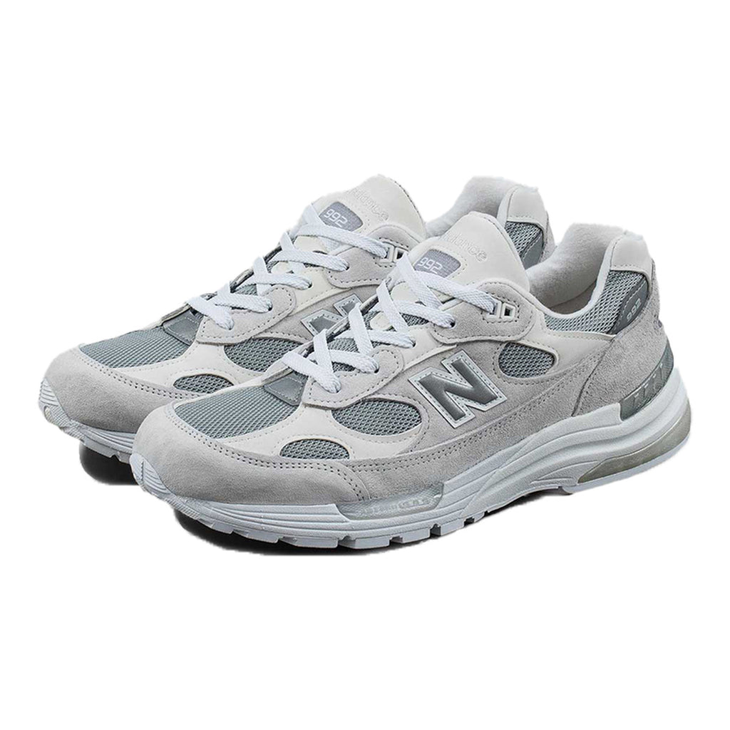 New Balance 992 Unisex Suede Lifestyle Sneakers – White/Grey