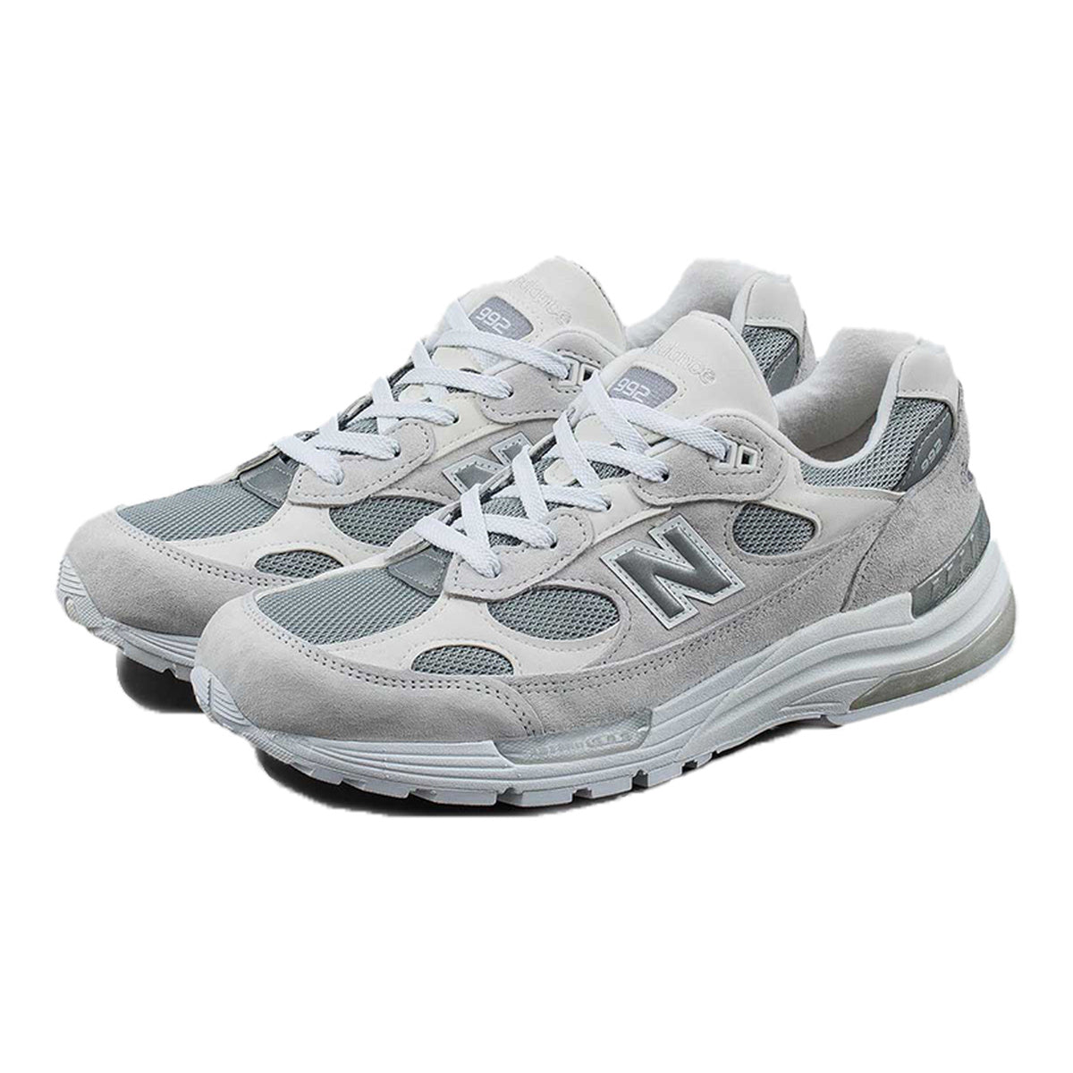 New Balance 992 Unisex Suede Lifestyle Sneakers – White/Grey