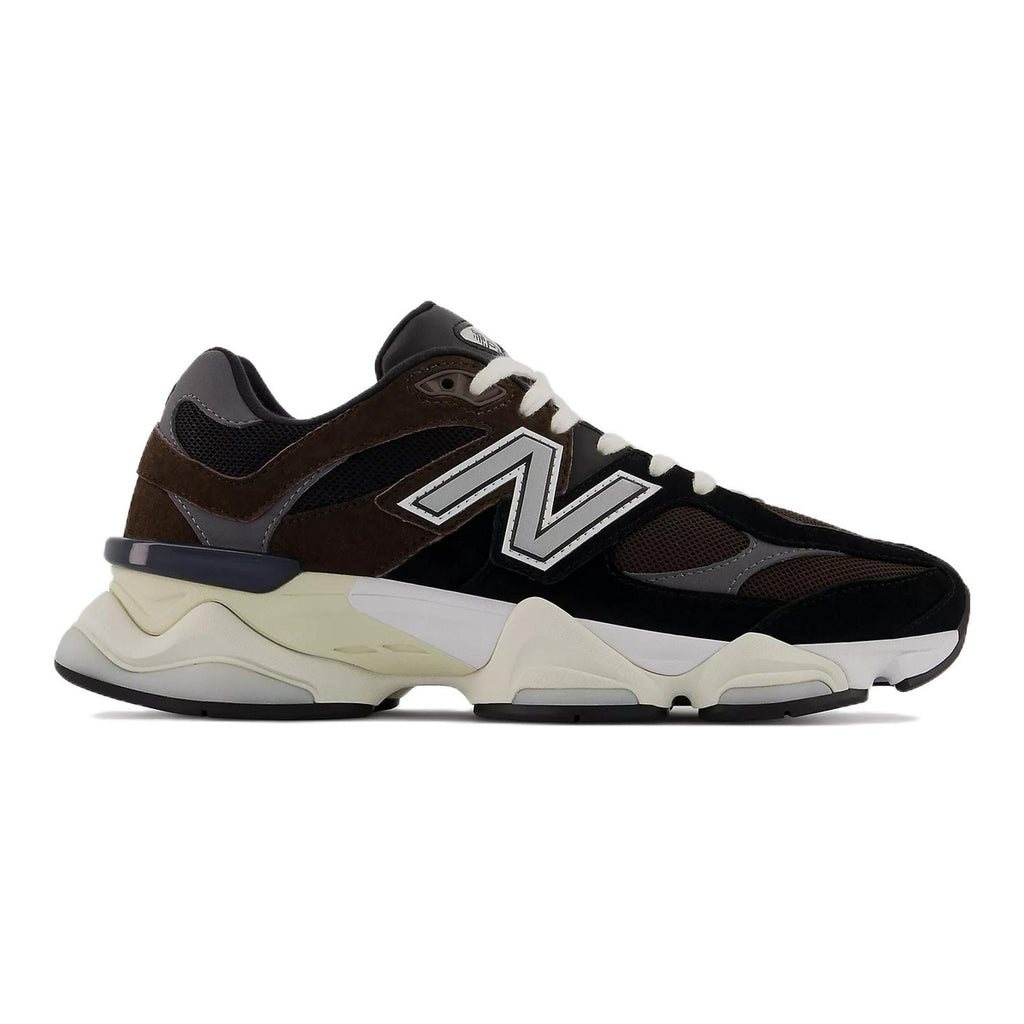 New Balance 9060 Unisex Chunky Suede Lifestyle Sneakers – Black/Coffee Brown