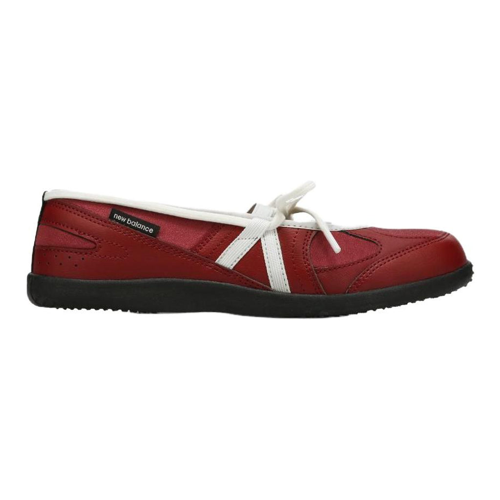 New Balance Flat Breeze Unisex Leather Slip-On Flats – Burgundy/White