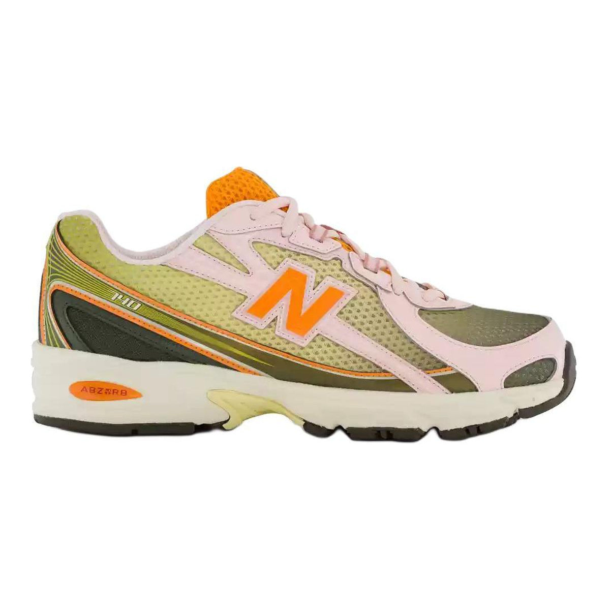 CNCPTS x New Balance 740 Saignée Unisex Mesh Running Shoes – Olive/Blush/Orange