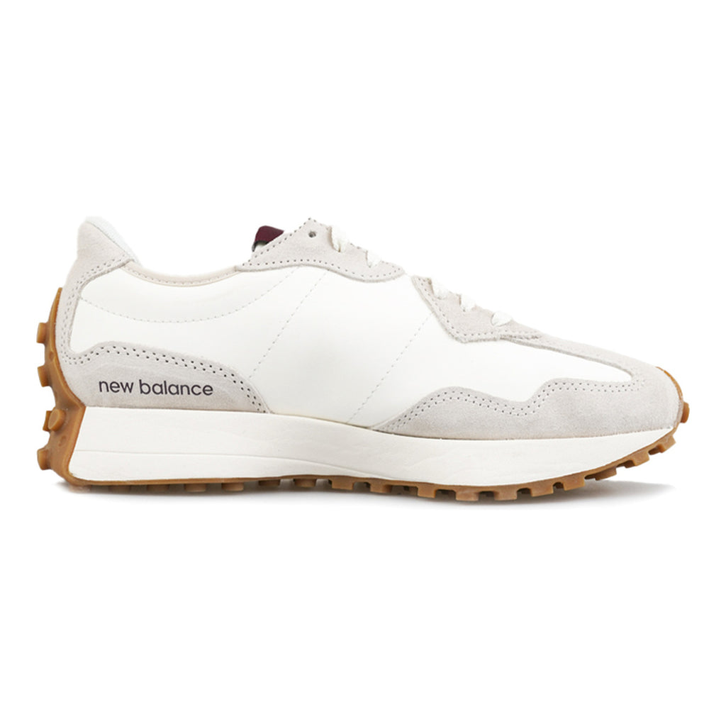 New Balance 327 Unisex Suede Lifestyle Sneakers – White/Burgundy