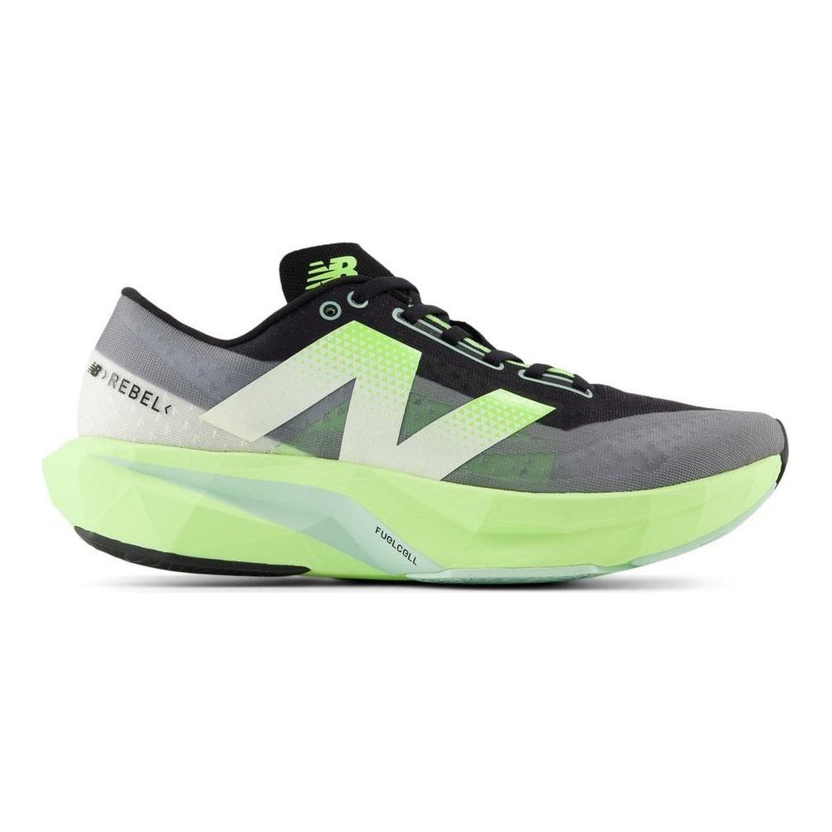 New Balance FuelCell Rebel v4 Unisex Lightweight Running Shoes – Grey/Lime
