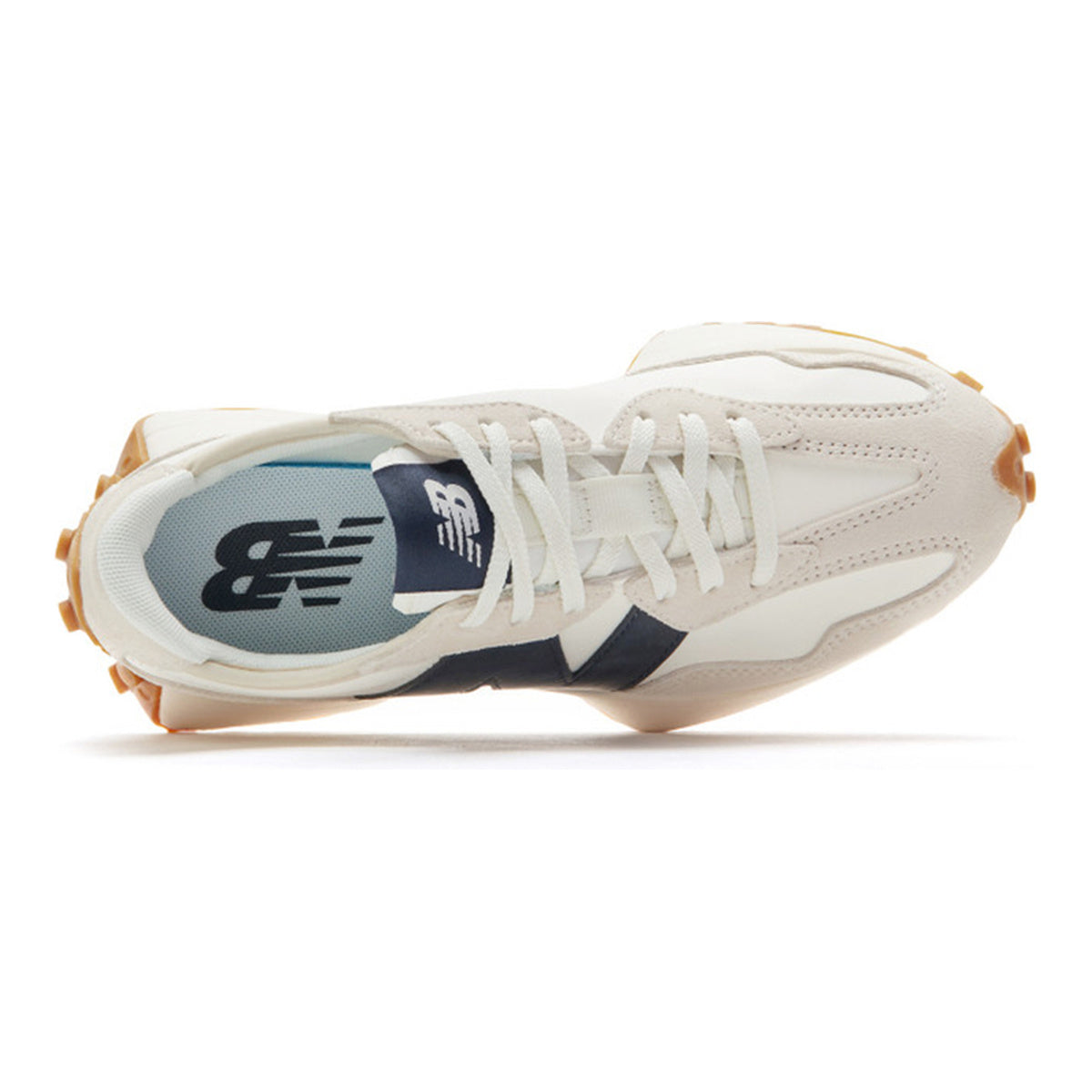New Balance 327 Unisex Suede Lifestyle Sneakers – Cream/Navy