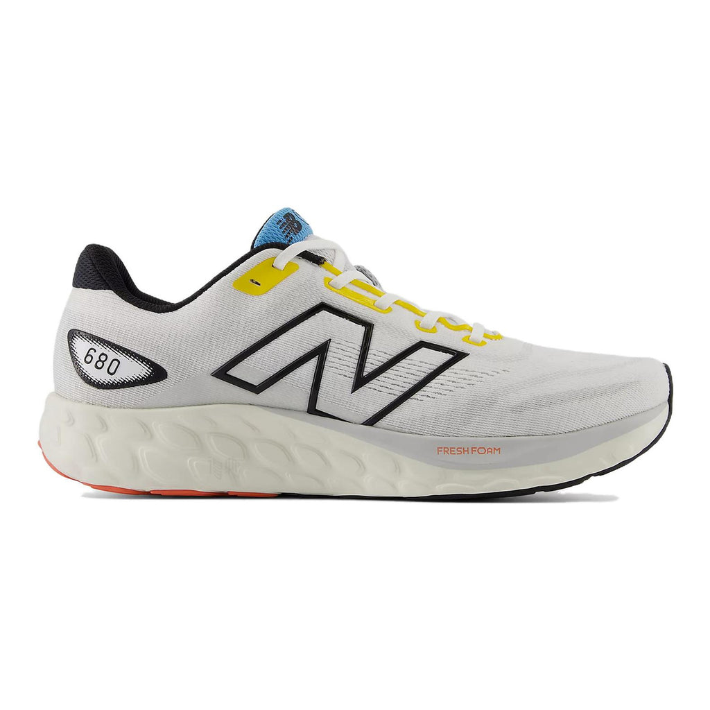 New Balance 680 v8 Unisex Cushioned Running Shoes - White/Black