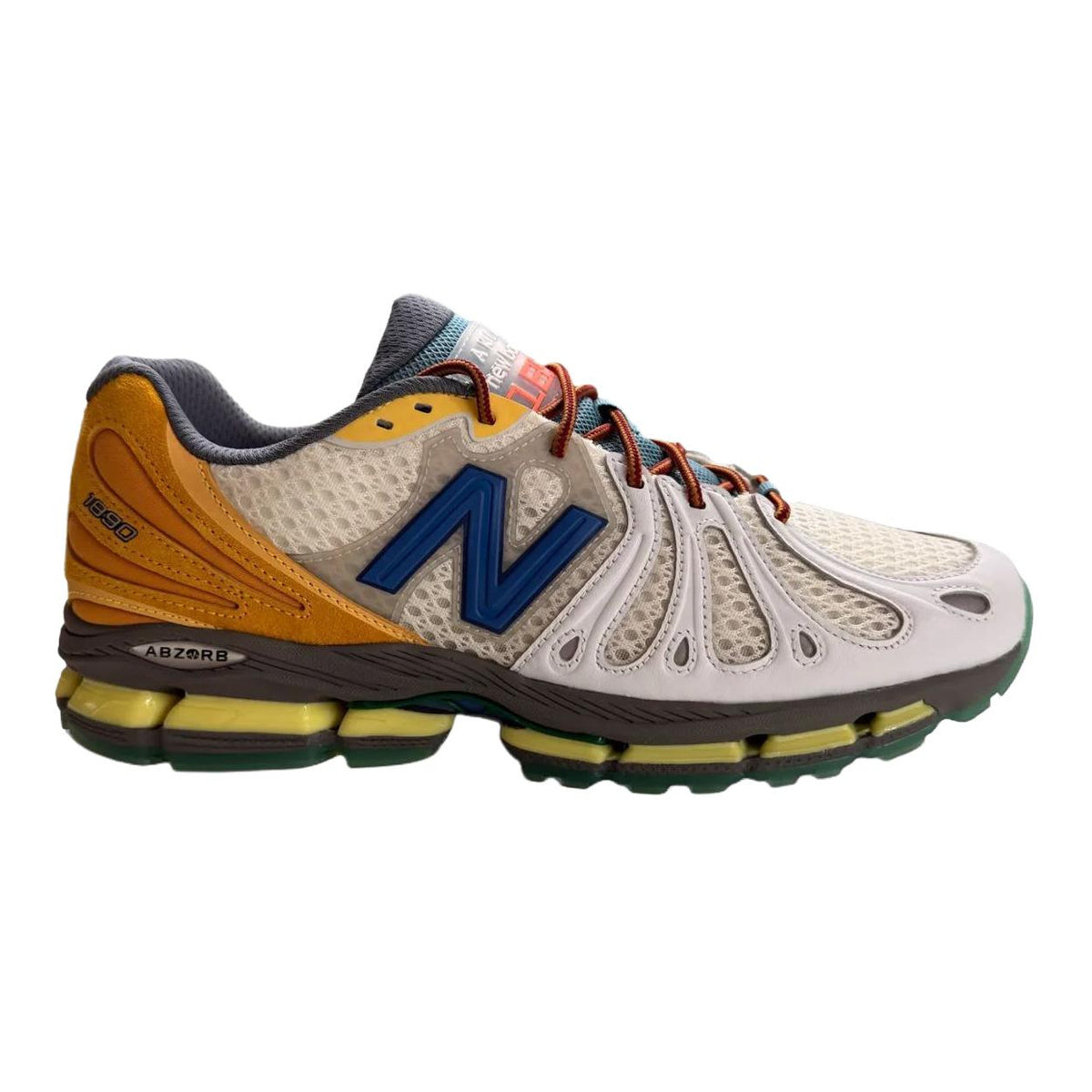 Action Bronson x New Balance 1890 Unisex Mesh Lifestyle Running Sneakers – Sea Salt/Mango
