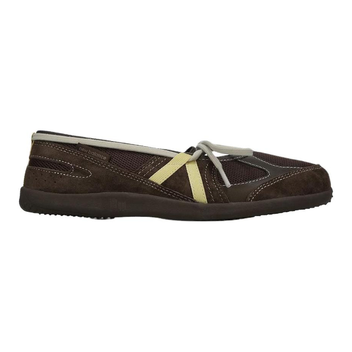 New Balance x SUNLOVE Flat Breeze Unisex Suede Slip-On Flats – Dark Brown/Butter