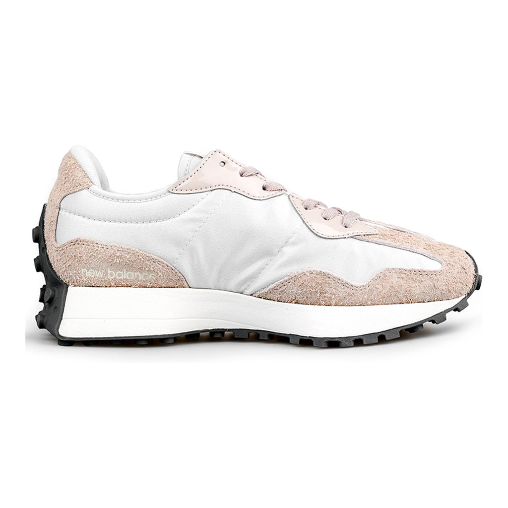 New Balance 327 Unisex Suede Lifestyle Sneakers – White/Taupe