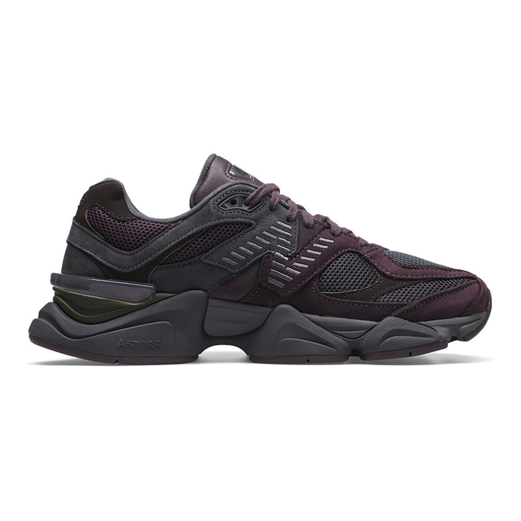New Balance 9060 Unisex Chunky Suede Lifestyle Sneakers – Dark Purple/Charcoal