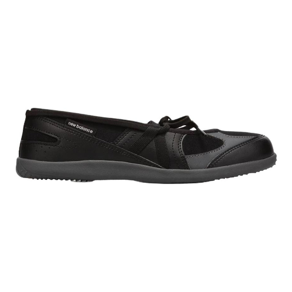 New Balance Flat Breeze Unisex Leather Slip-On Flats – Triple Black