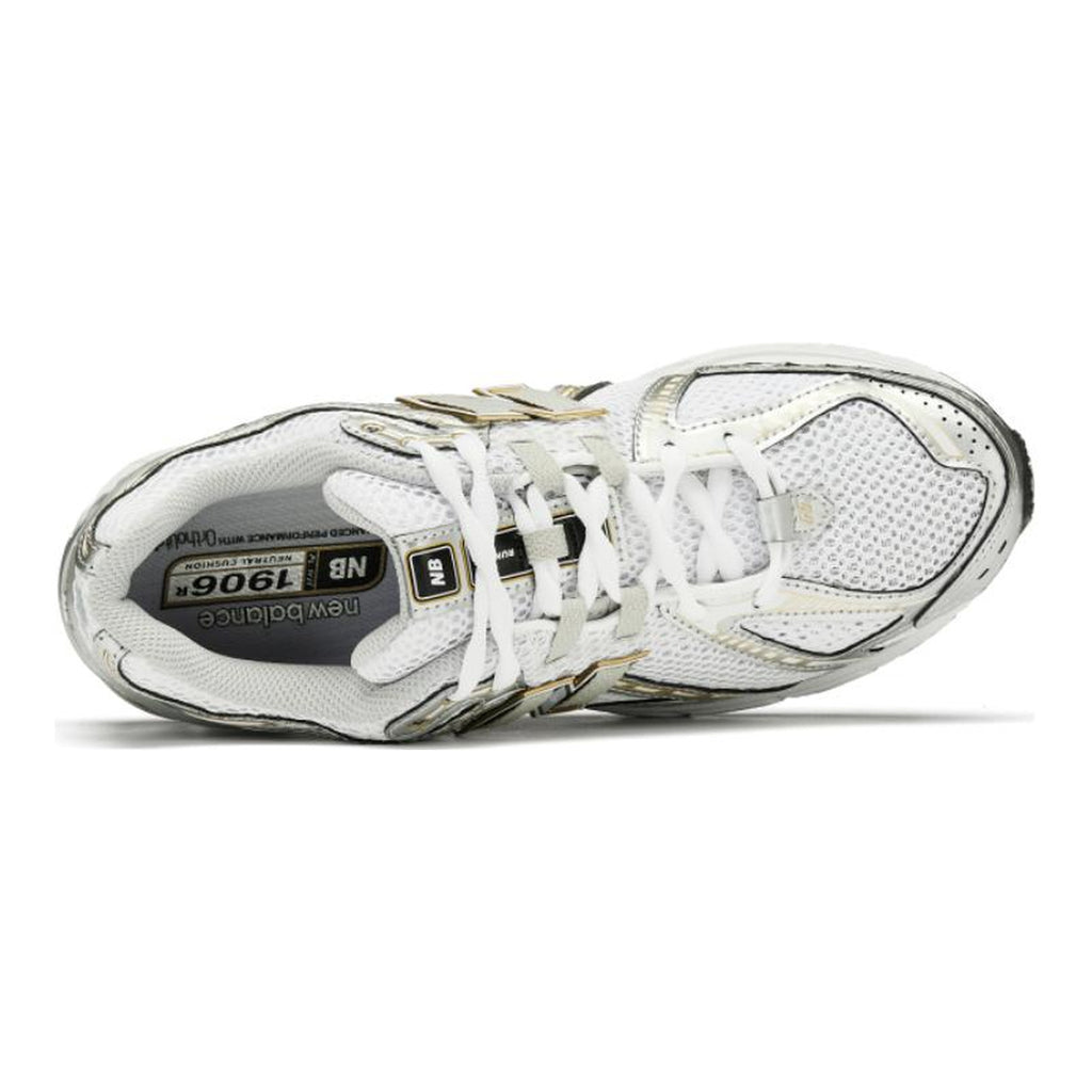 New Balance 1906R Unisex Mesh Lifestyle Running Sneakers – White/Gold Metallic