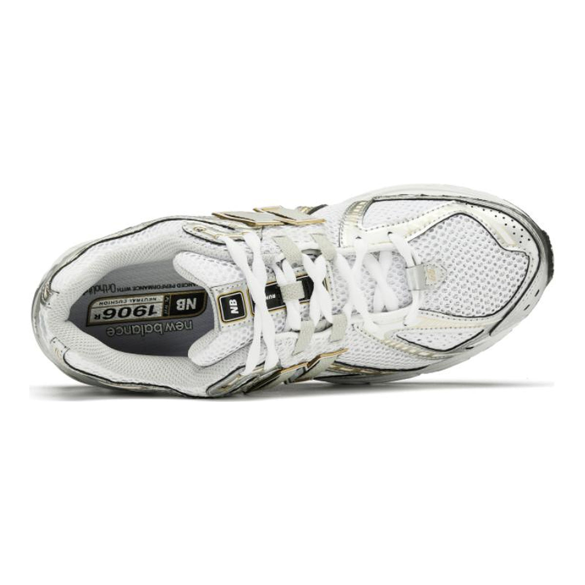 New Balance 1906R Unisex Mesh Lifestyle Running Sneakers – White/Gold Metallic