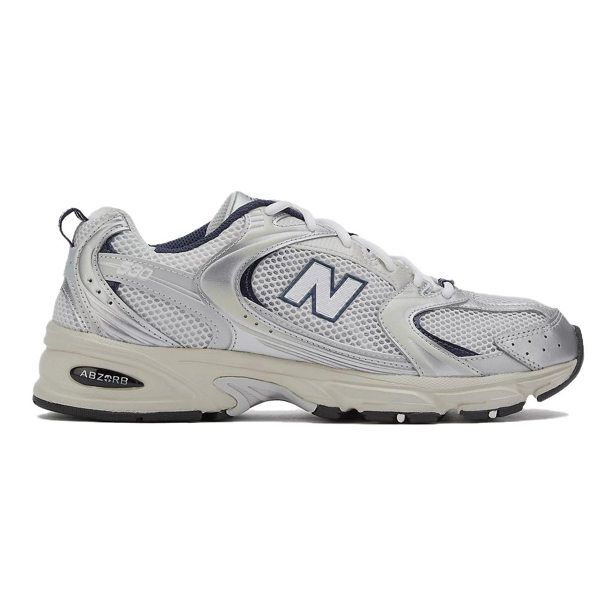 New Balance 530 Unisex Cushioned Lifestyle Running Shoes – Off-White/Silver