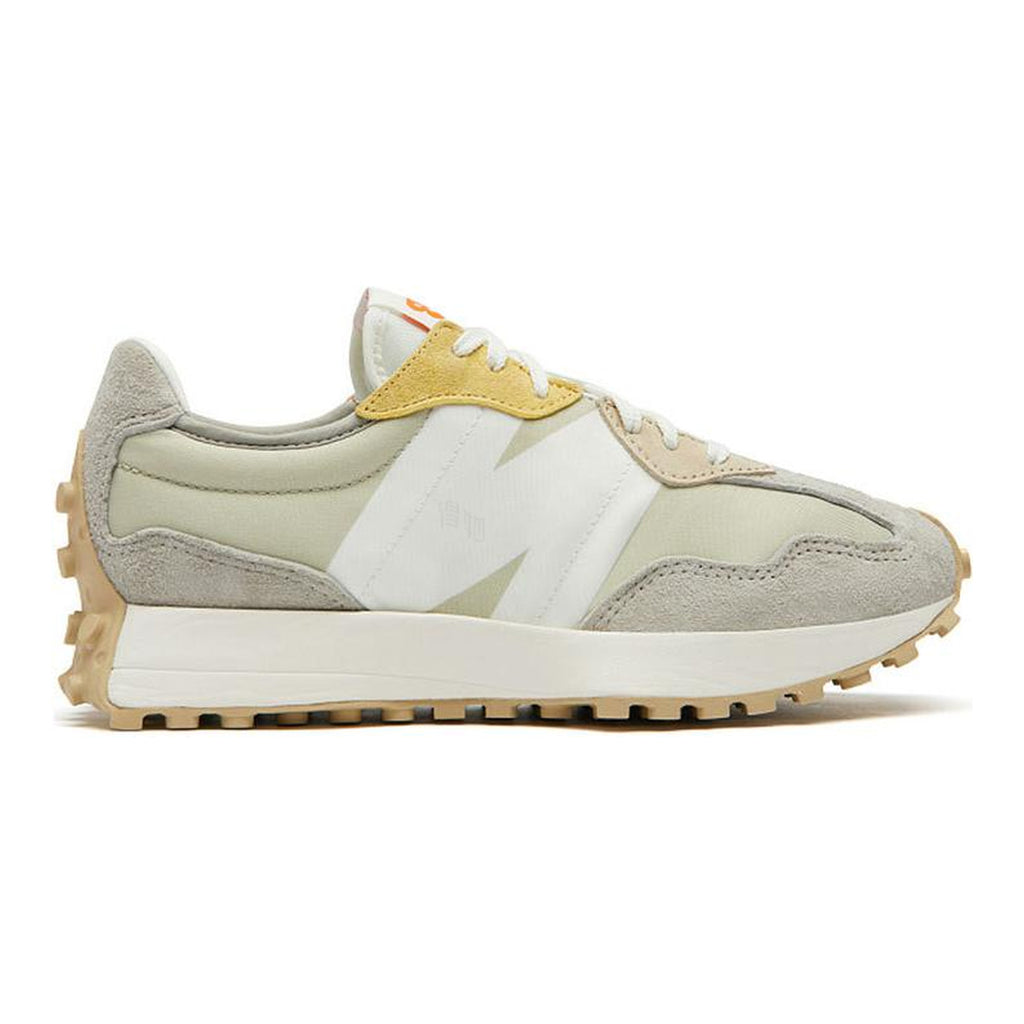 New Balance 327 Unisex Suede Lifestyle Sneakers – Limestone/Mustard
