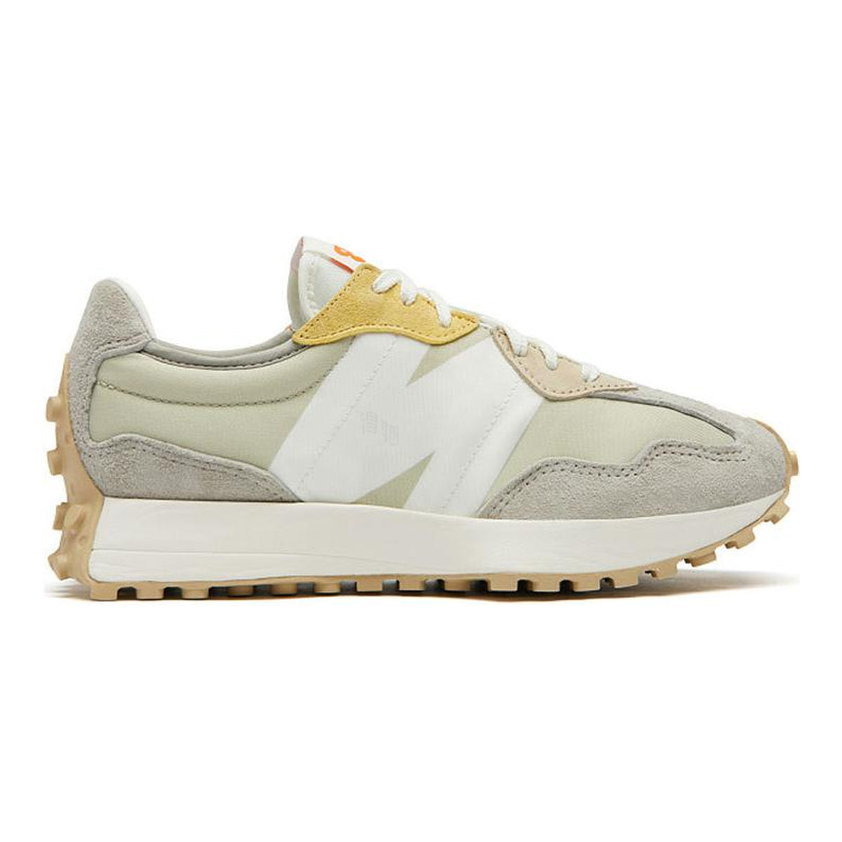 New Balance 327 Unisex Suede Lifestyle Sneakers – Limestone/Mustard