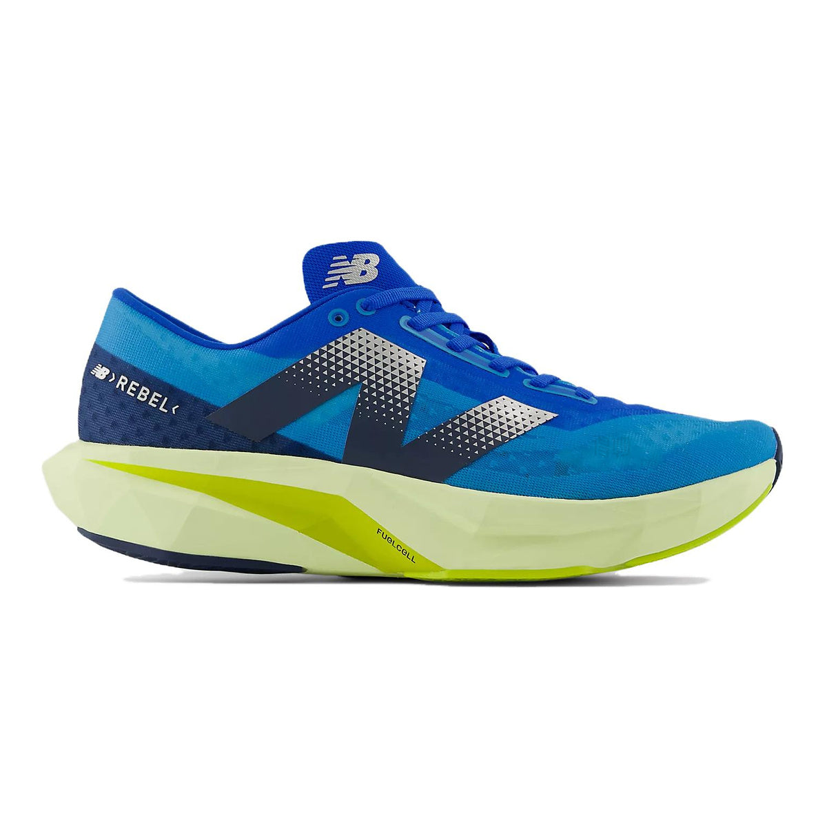 New Balance FuelCell Rebel v4 Unisex Lightweight Running Shoes – Cobalt/Lemon