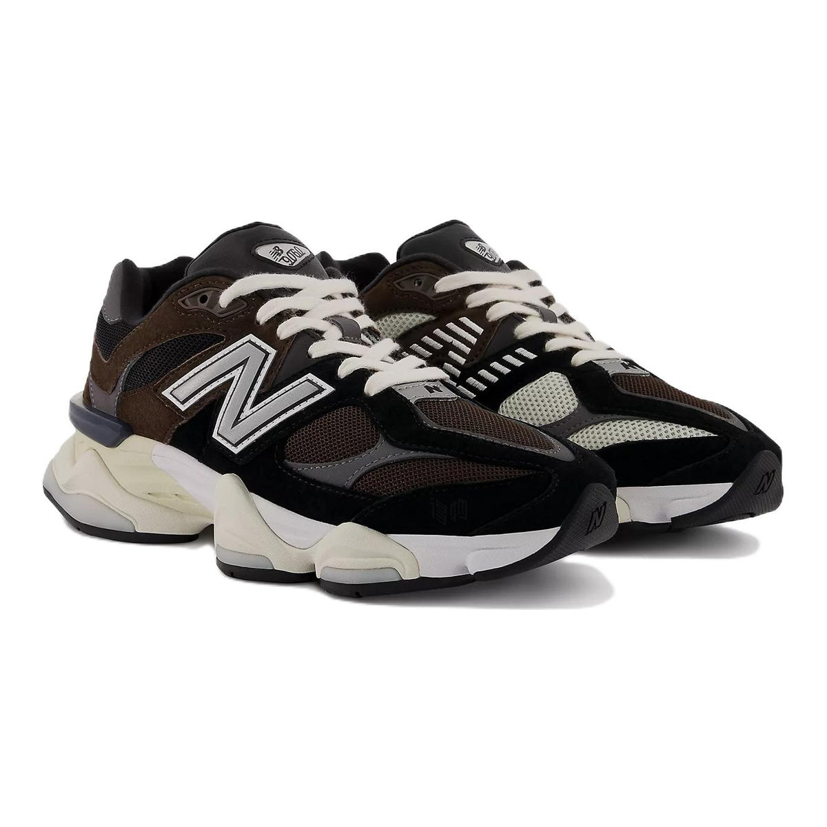 New Balance 9060 Unisex Chunky Suede Lifestyle Sneakers – Black/Coffee Brown