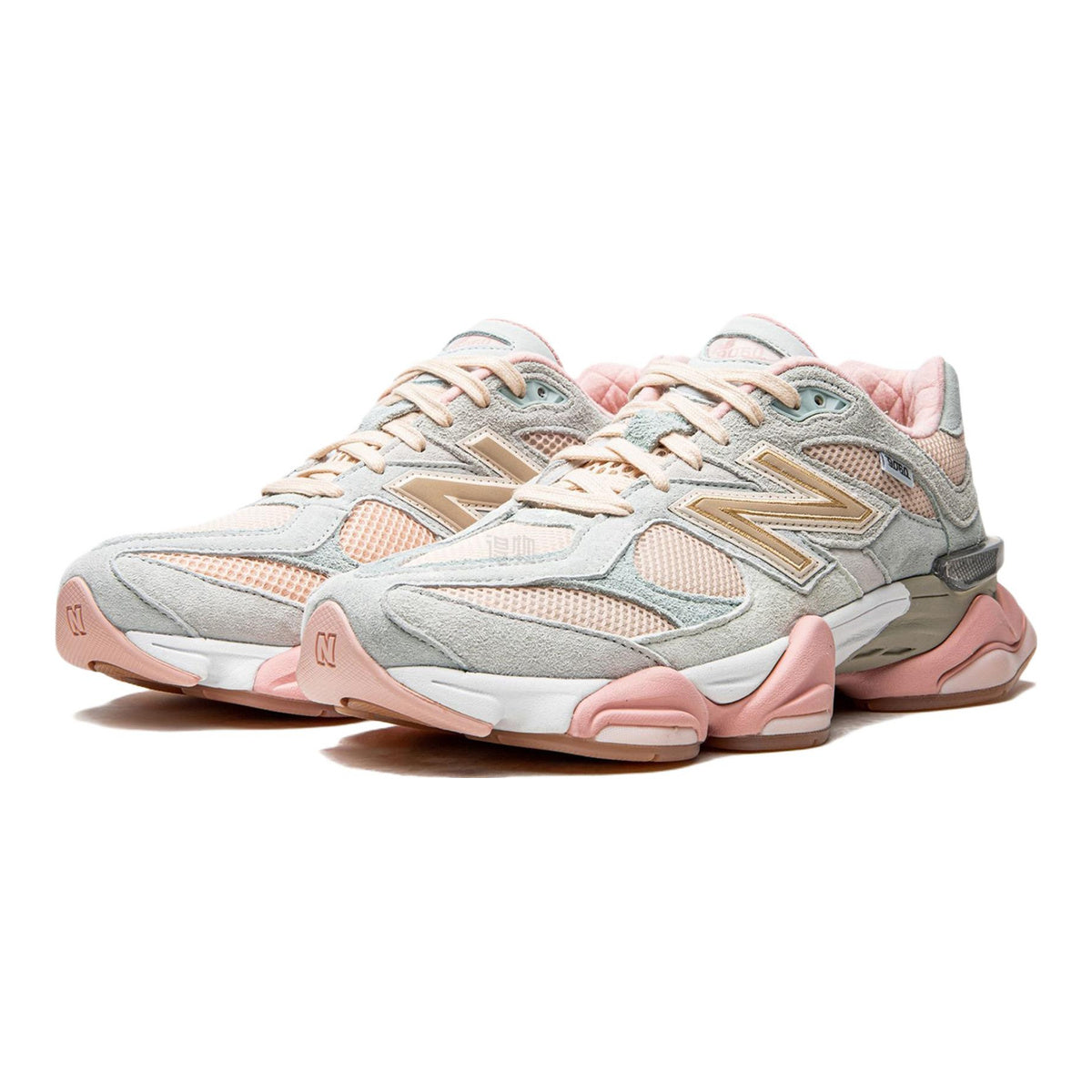 Joe Freshgoods x New Balance 9060 Unisex Chunky Lifestyle Sneakers – Grey/Pink