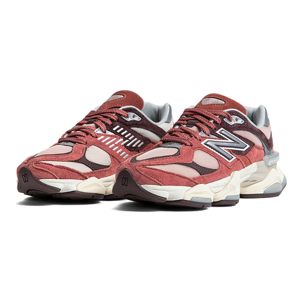 New Balance 9060 Unisex Chunky Suede Lifestyle Sneakers – Brick Red